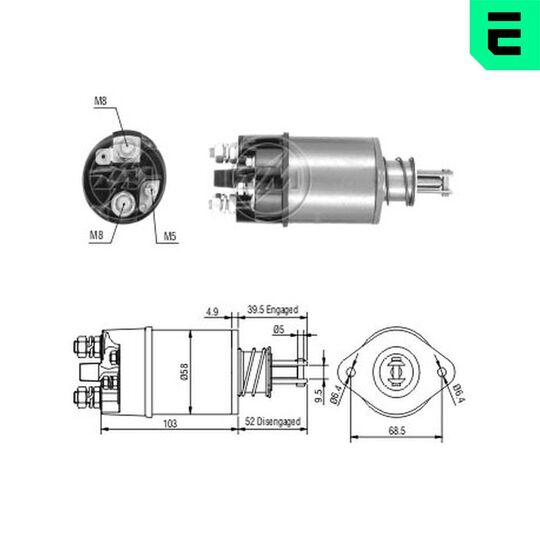 ZM801 - Magnetlülitus, starter 