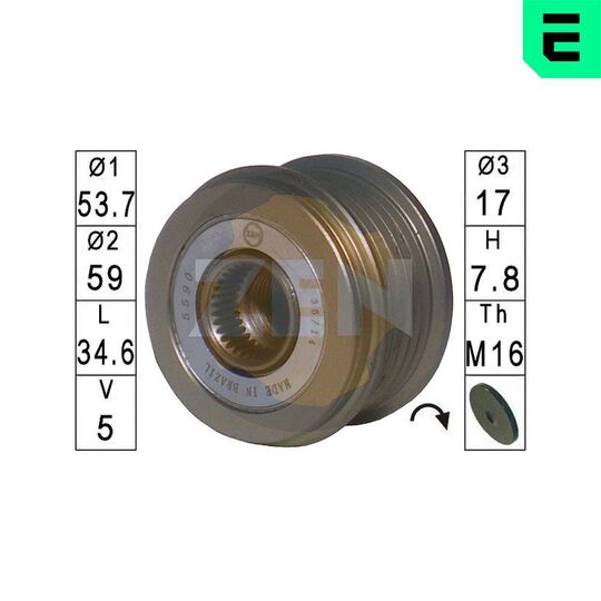 ZN5590 - Alternator Freewheel Clutch 