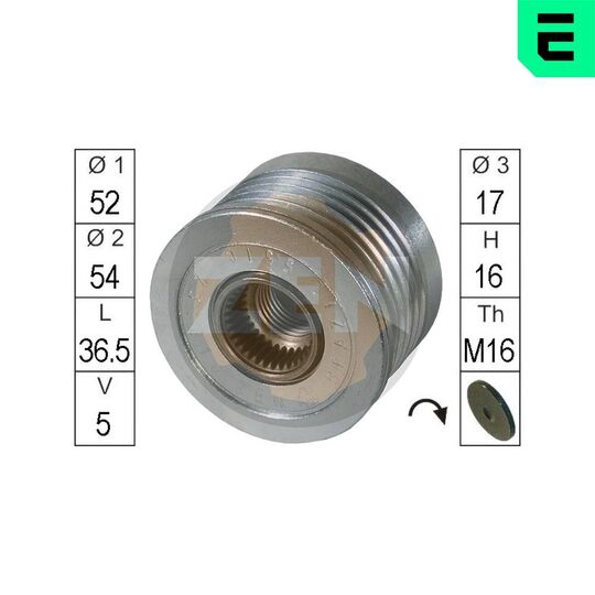 ZN5510 - Frihjulskoppling, generator 