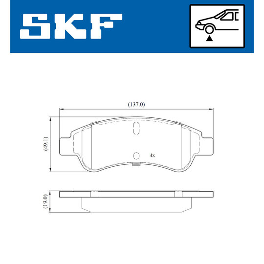 VKBP 80002 - Brake Pad Set, disc brake 