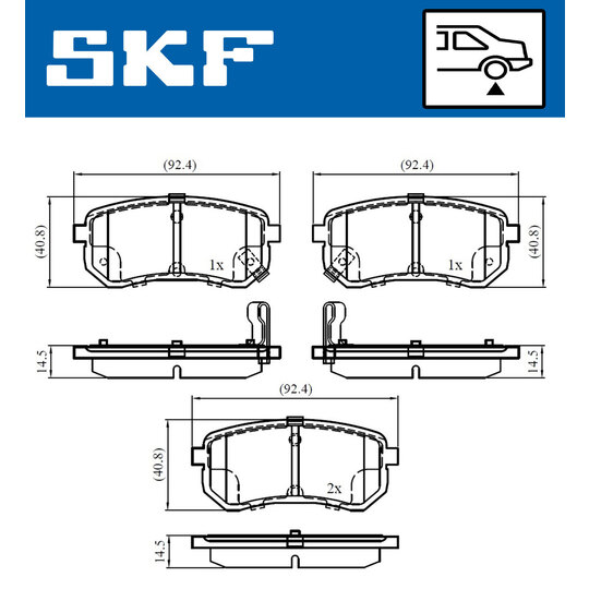 VKBP 90276 A - Bromsbeläggssats, skivbroms 