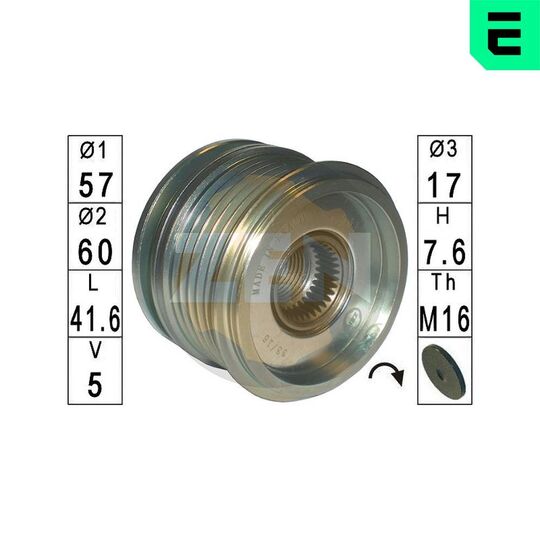 ZN5611 - Alternator Freewheel Clutch 