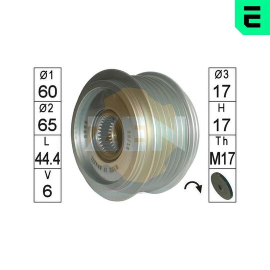 ZN5662 - Frihjulskoppling, generator 