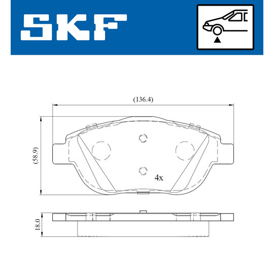 VKBP 80098 - Brake Pad Set, disc brake 