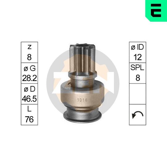 ZN1018 - Freewheel Gear, starter 