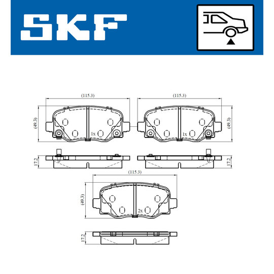 VKBP 90569 A - Brake Pad Set, disc brake 