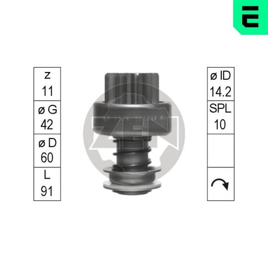 ZN1594 - Freewheel Gear, starter 