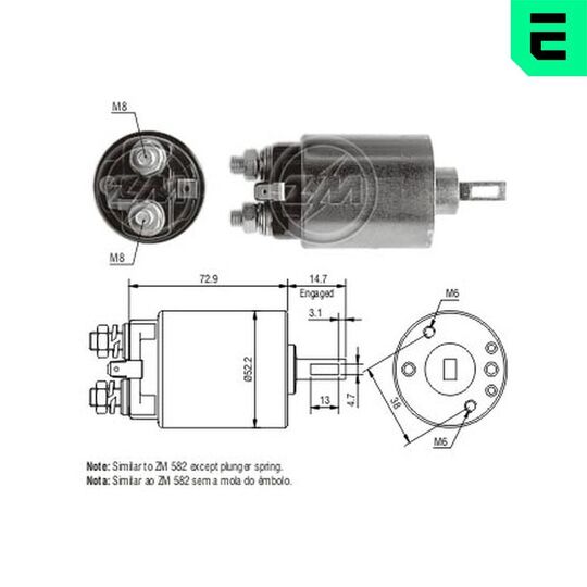 ZM681 - Solenoid Switch, starter 