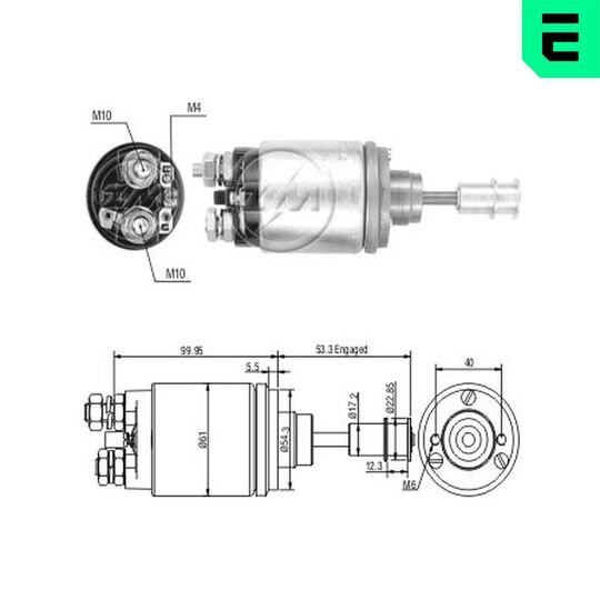 ZM643 - Solenoid, startmotor 