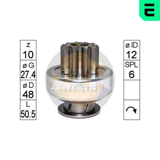 ZN1886 - Freewheel Gear, starter 