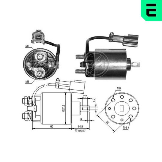 ZM1717 - Solenoid Switch, starter 