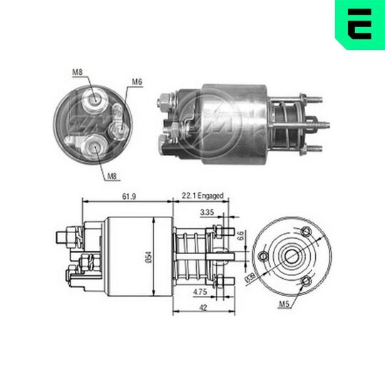 ZM8395 - Solenoid, startmotor 