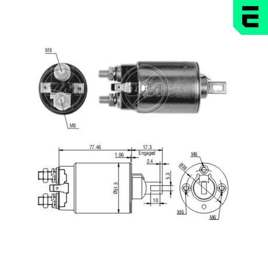 ZM694 - Solenoid Switch, starter 