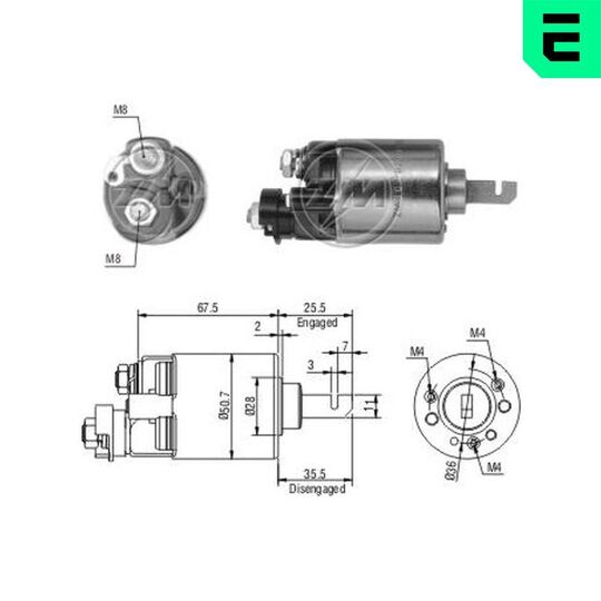 ZM604 - Solenoid Switch, starter 