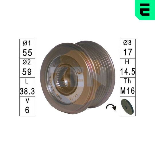 ZN5593 - Alternator Freewheel Clutch 