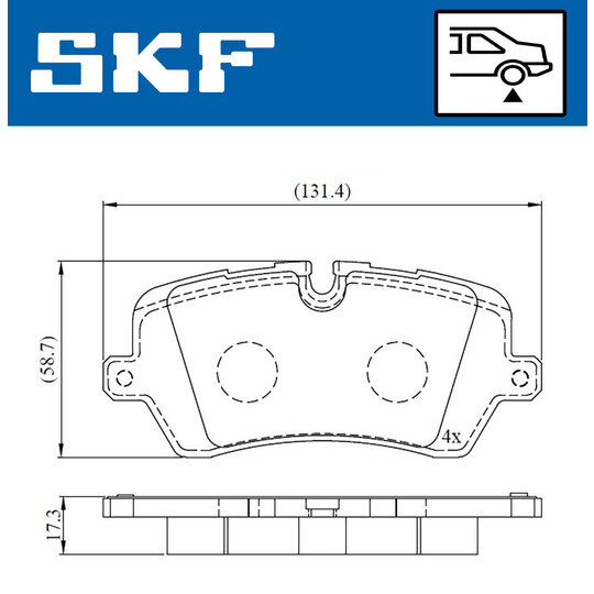 VKBP 90396 - Piduriklotsi komplekt,ketaspidur 