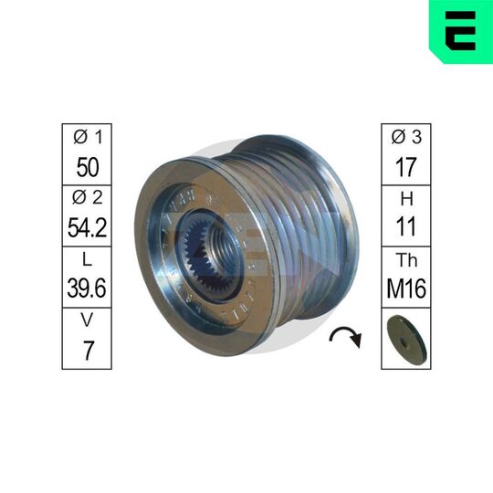 ZN5494 - Frihjulskoppling, generator 