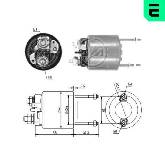 ZM592 - Solenoid Switch, starter 