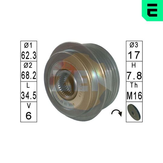 ZN5601 - Alternator Freewheel Clutch 