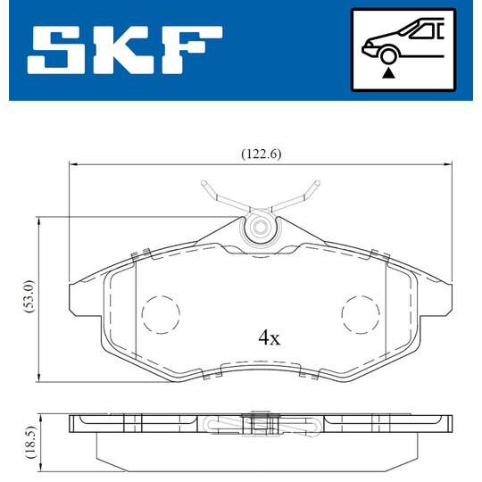 VKBP 80041 - Bromsbeläggssats, skivbroms 