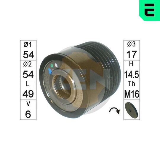 ZN6009 - Alternator Freewheel Clutch 