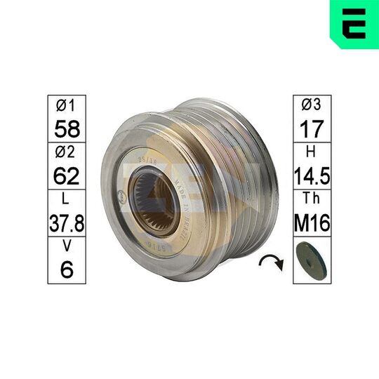 ZN5716 - Alternator Freewheel Clutch 