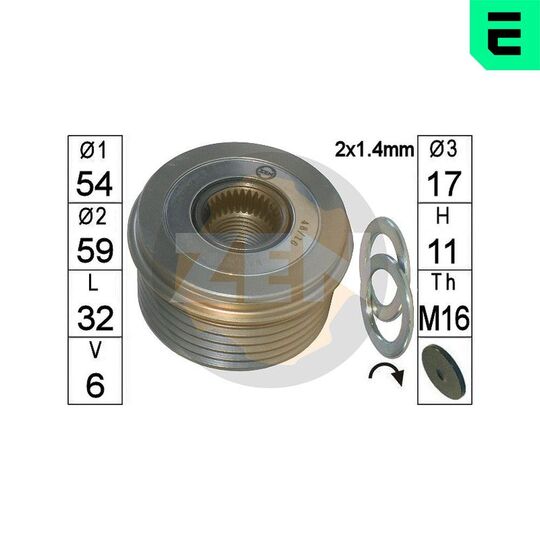 ZN5679 - Frihjulskoppling, generator 