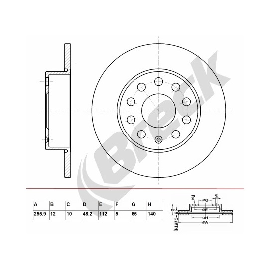 BR 034 SA100 - Brake Disc 