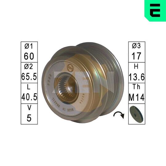 ZN5588 - Alternator Freewheel Clutch 