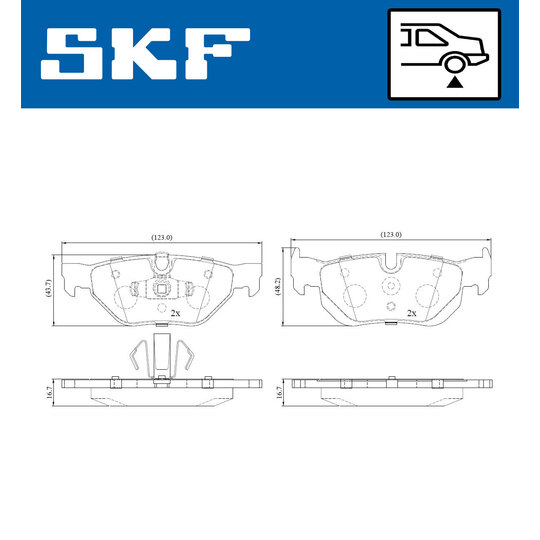 VKBP 90181 - Bromsbeläggssats, skivbroms 