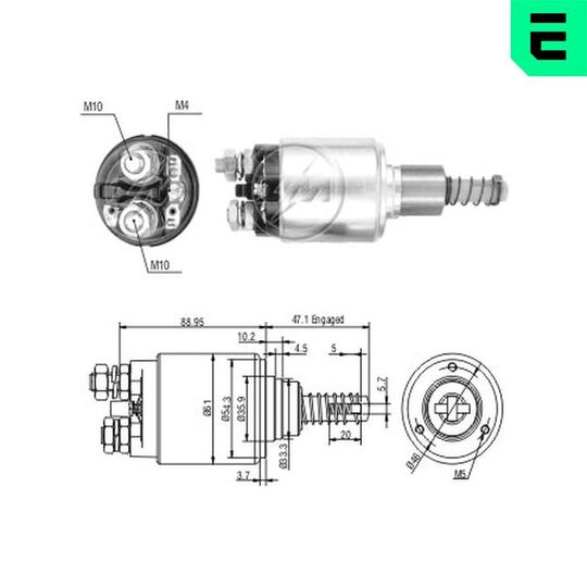 ZM736 - Solenoid Switch, starter 