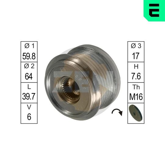 ZN5460 - Alternator Freewheel Clutch 