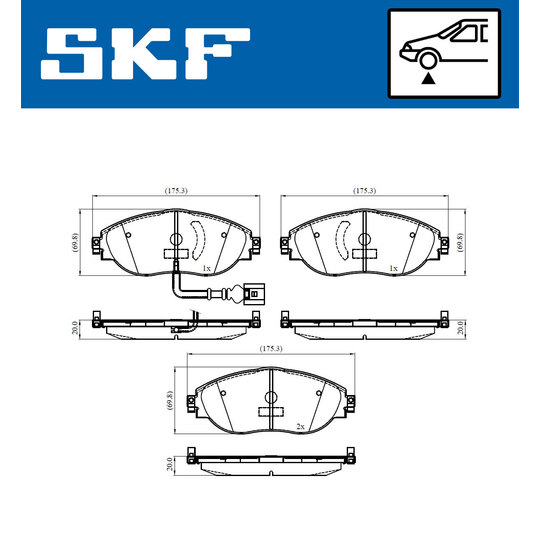 VKBP 80179 E - Bromsbeläggssats, skivbroms 