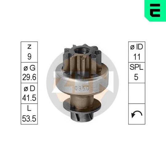 ZN0950 - Freewheel Gear, starter 