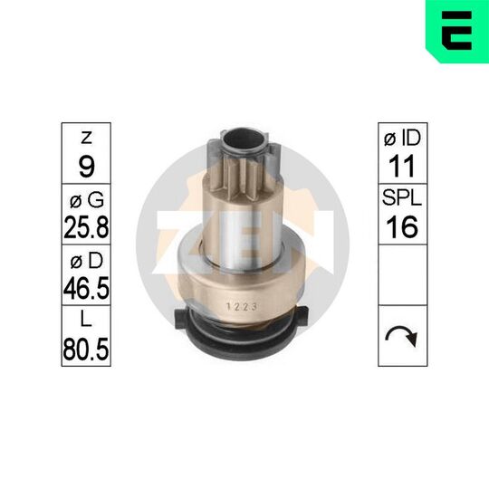 ZN1223 - Freewheel Gear, starter 