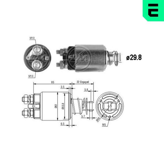 ZM655 - Solenoid Switch, starter 