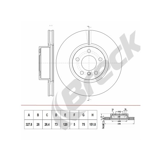 BR 408 VH100 - Bromsskiva 