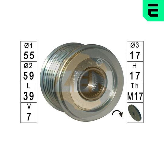 ZN5614 - Alternator Freewheel Clutch 