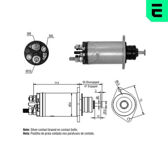 ZM2818 - Solenoid Switch, starter 