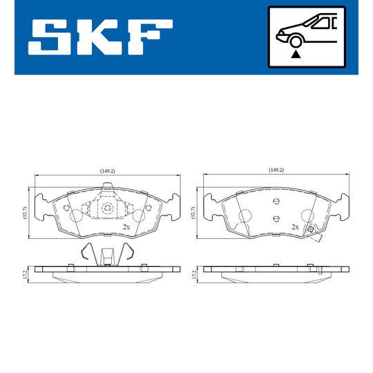 VKBP 80236 A - Brake Pad Set, disc brake 