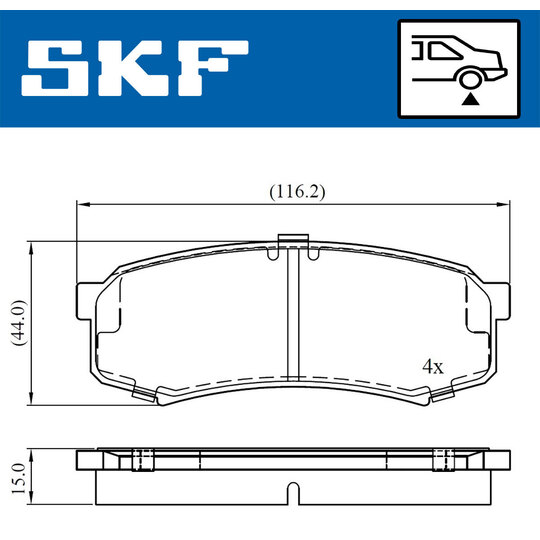 VKBP 90136 - Brake Pad Set, disc brake 