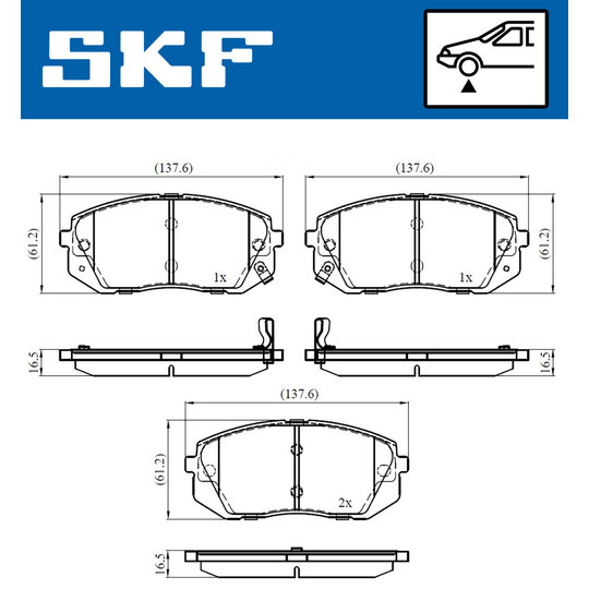 VKBP 80106 A - Brake Pad Set, disc brake 