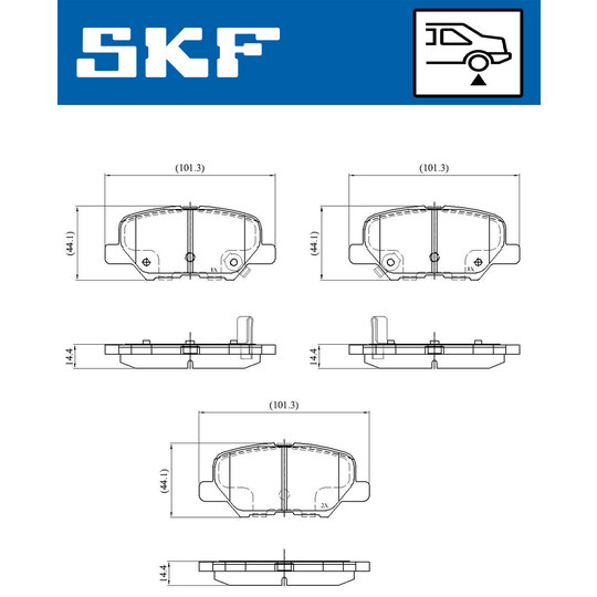 VKBP 90253 A - Brake Pad Set, disc brake 