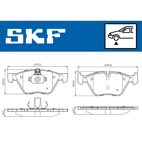 VKBP 80141 - Bromsbeläggssats, skivbroms 