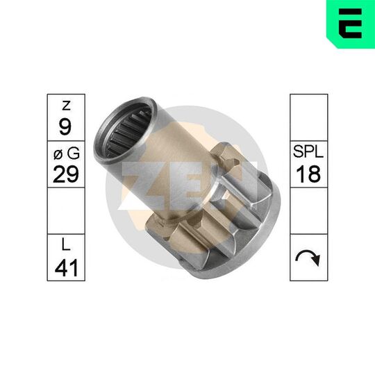 ZN9350 - Pinion, starter 