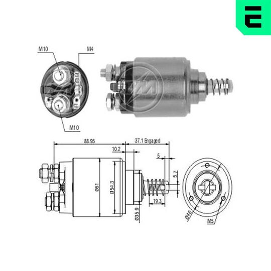 ZM743 - Solenoid, startmotor 