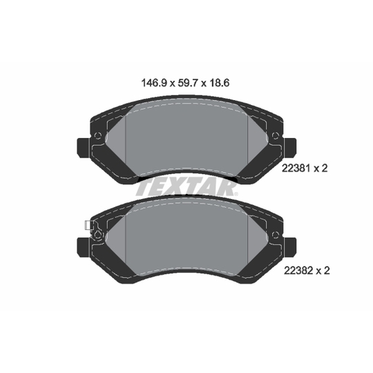 2238101 - Brake Pad Set, disc brake 