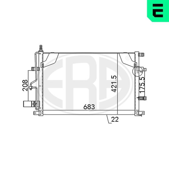 667124 - Condenser, air conditioning 