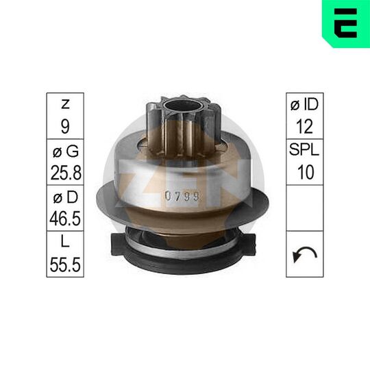 ZN0799 - Freewheel Gear, starter 