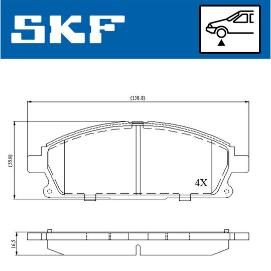 VKBP 80296 - Brake Pad Set, disc brake 